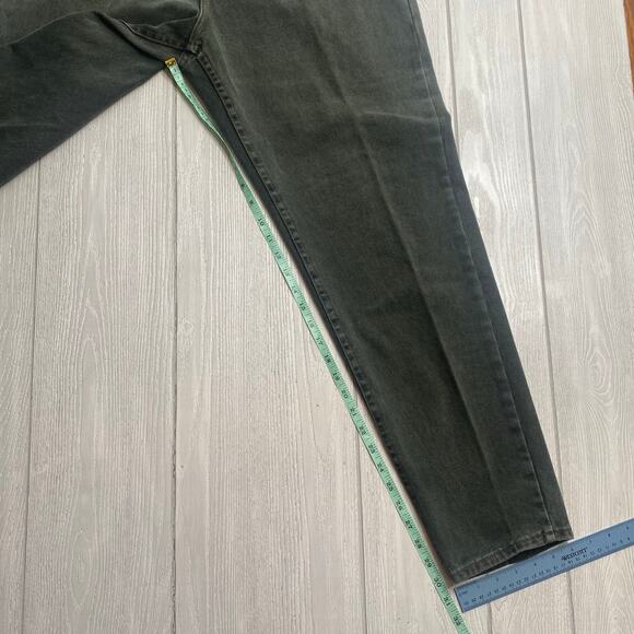 Lee Riveted Denim Women's Vintage Olive Green Cotton Mom Jeans Size 12 Short - Picture 6 of 12